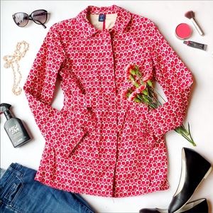 GAP rose print short trench coat